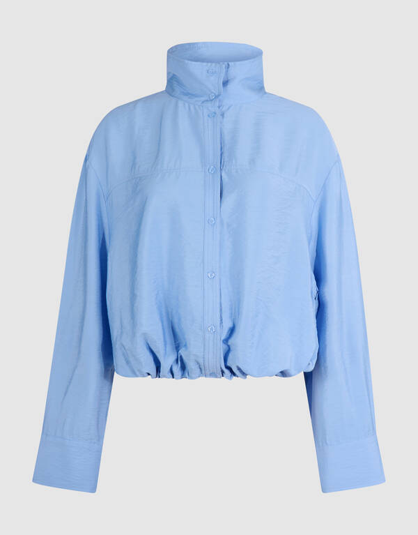 Bluse mit Kordelzug Blau SHOEBY WOMEN