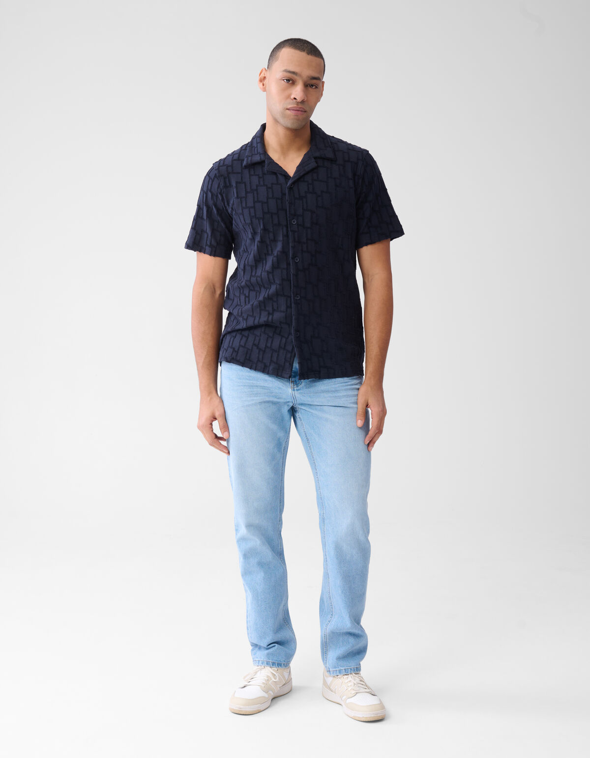 Struktur Hemd Blau SHOEBY MEN