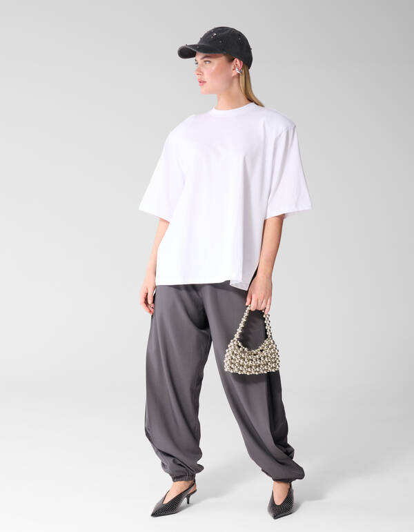 T-Shirt mit Schlitz Wei&szlig; SHOEBY WOMEN