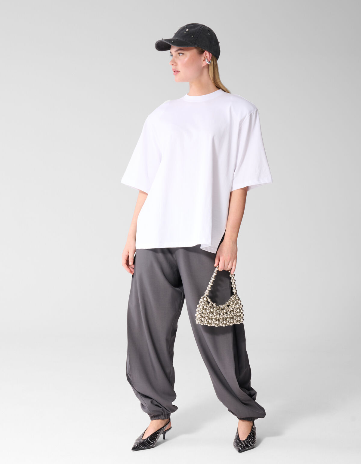 T-Shirt mit Schlitz Wei&szlig; SHOEBY WOMEN