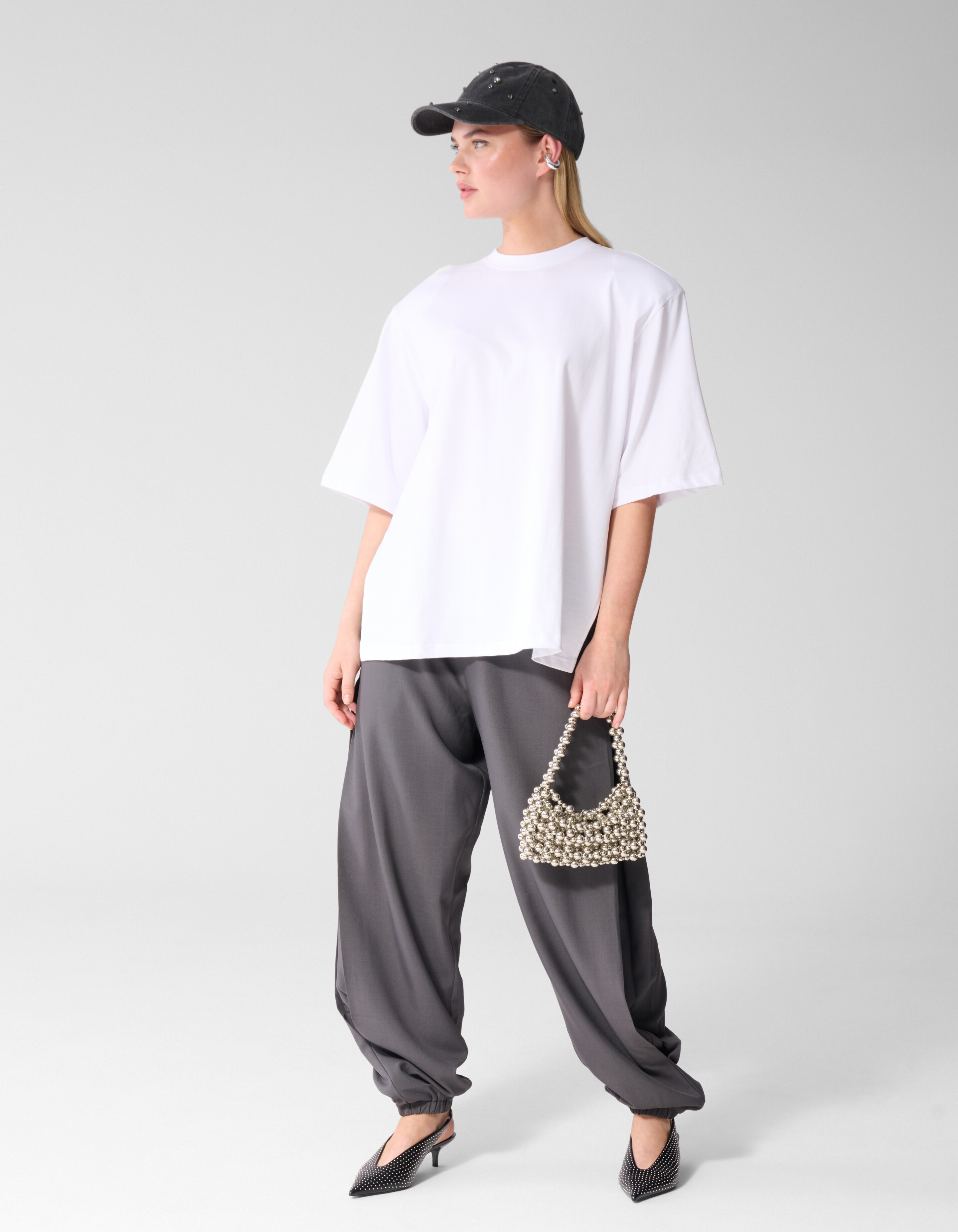 T-Shirt mit Schlitz Wei&szlig; SHOEBY WOMEN
