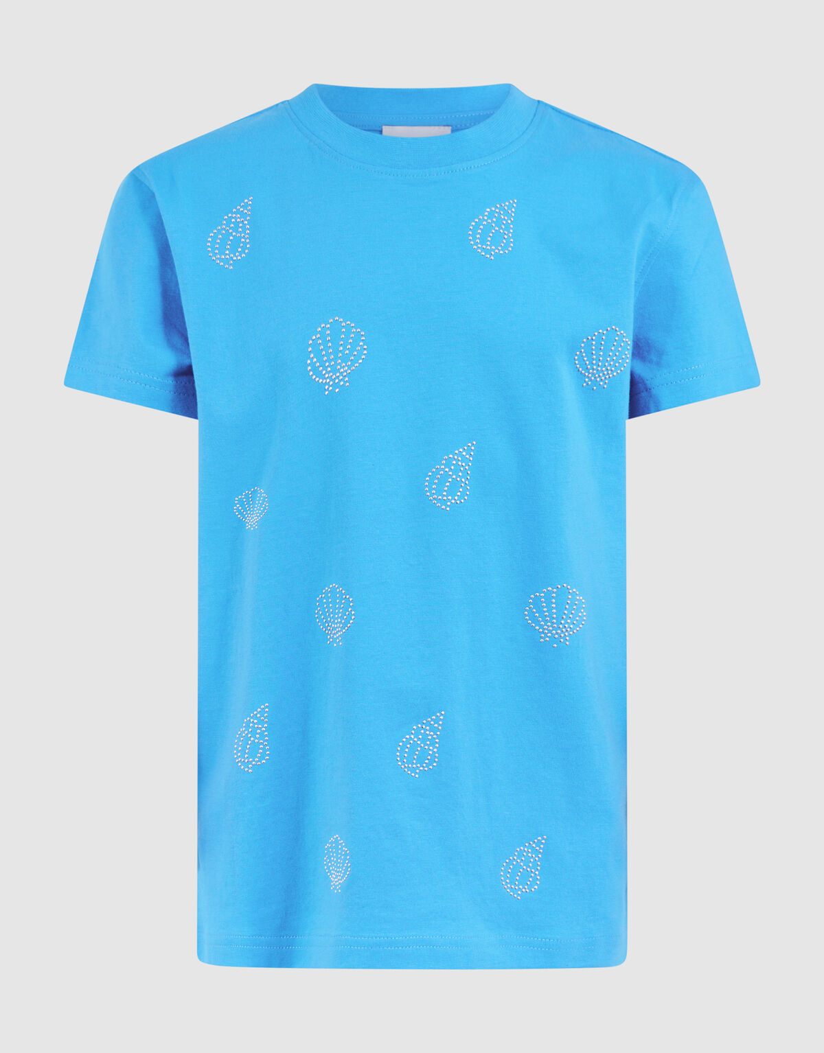 Strass Muschel-T-Shirt Blau SHOEBY GIRLS