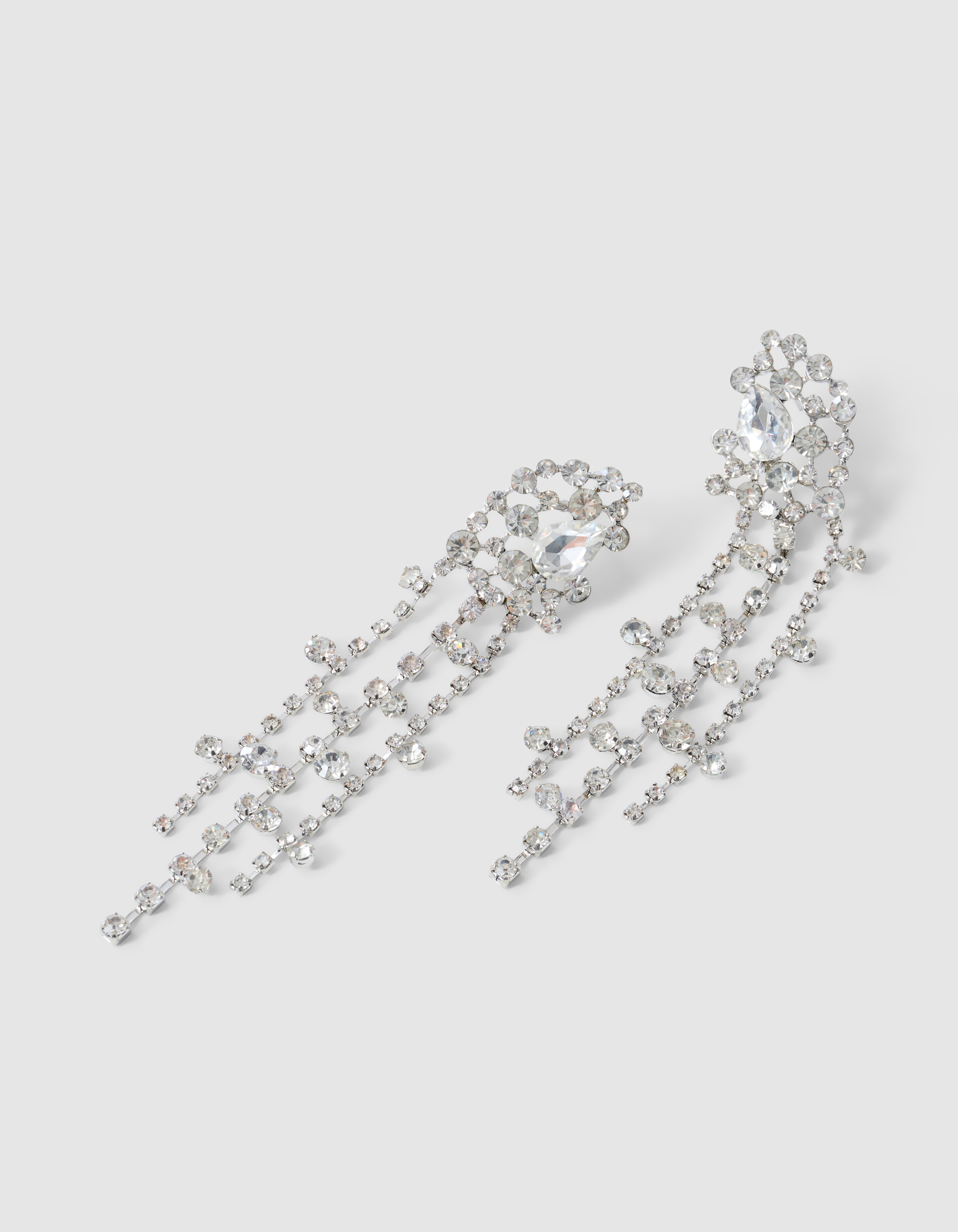 Multi Strass Ohrringe Silber SHOEBY ACCESSOIRES