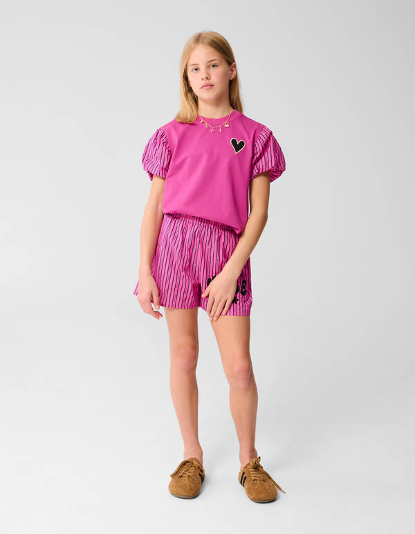 Vibe Nadelstreifen Short Hellrosa SHOEBY GIRLS