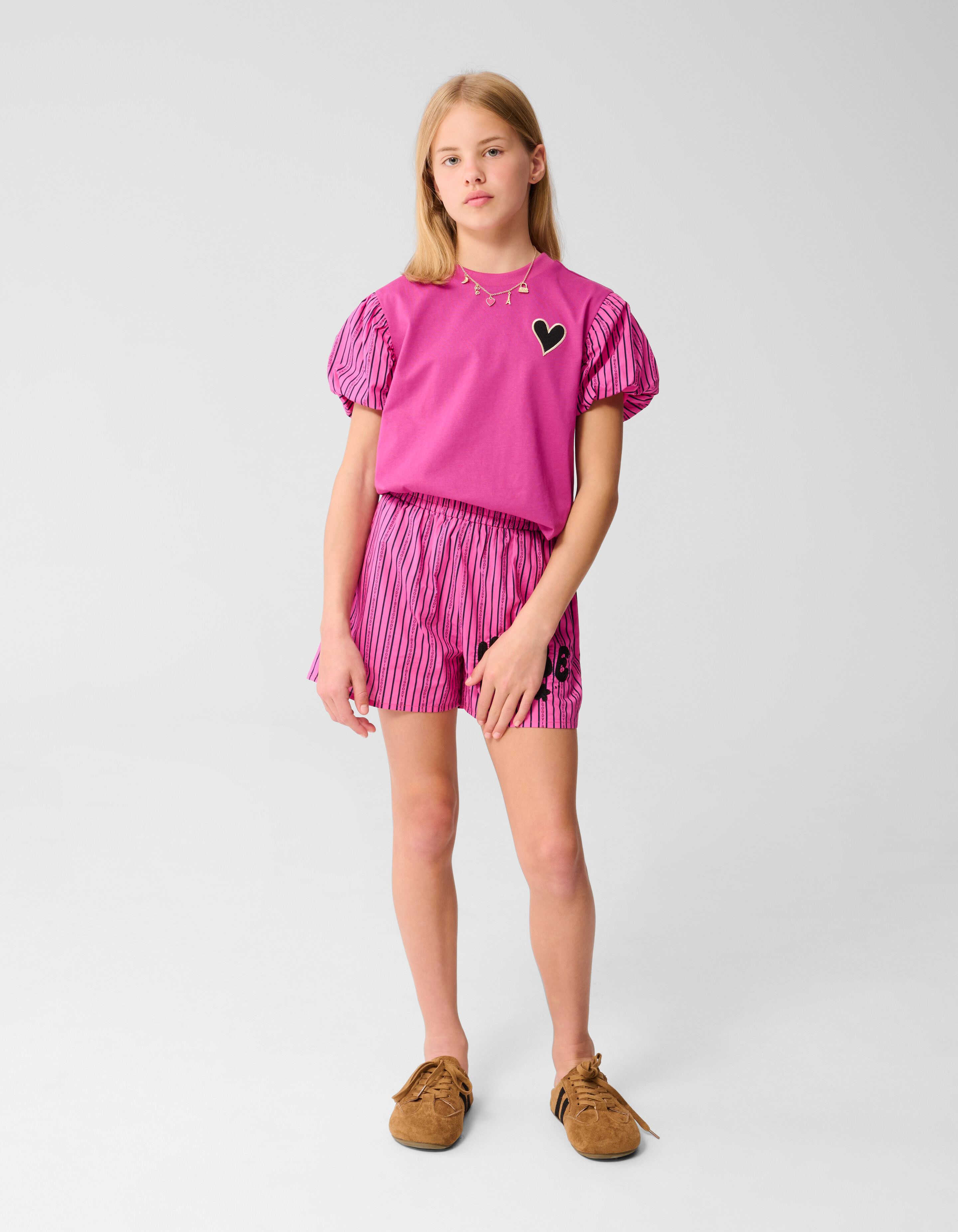 Vibe Nadelstreifen Short Hellrosa SHOEBY GIRLS