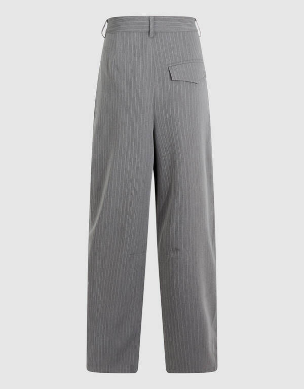 Nadelstreifen-Faltenhose Dunkelgrau SHOEBY WOMEN