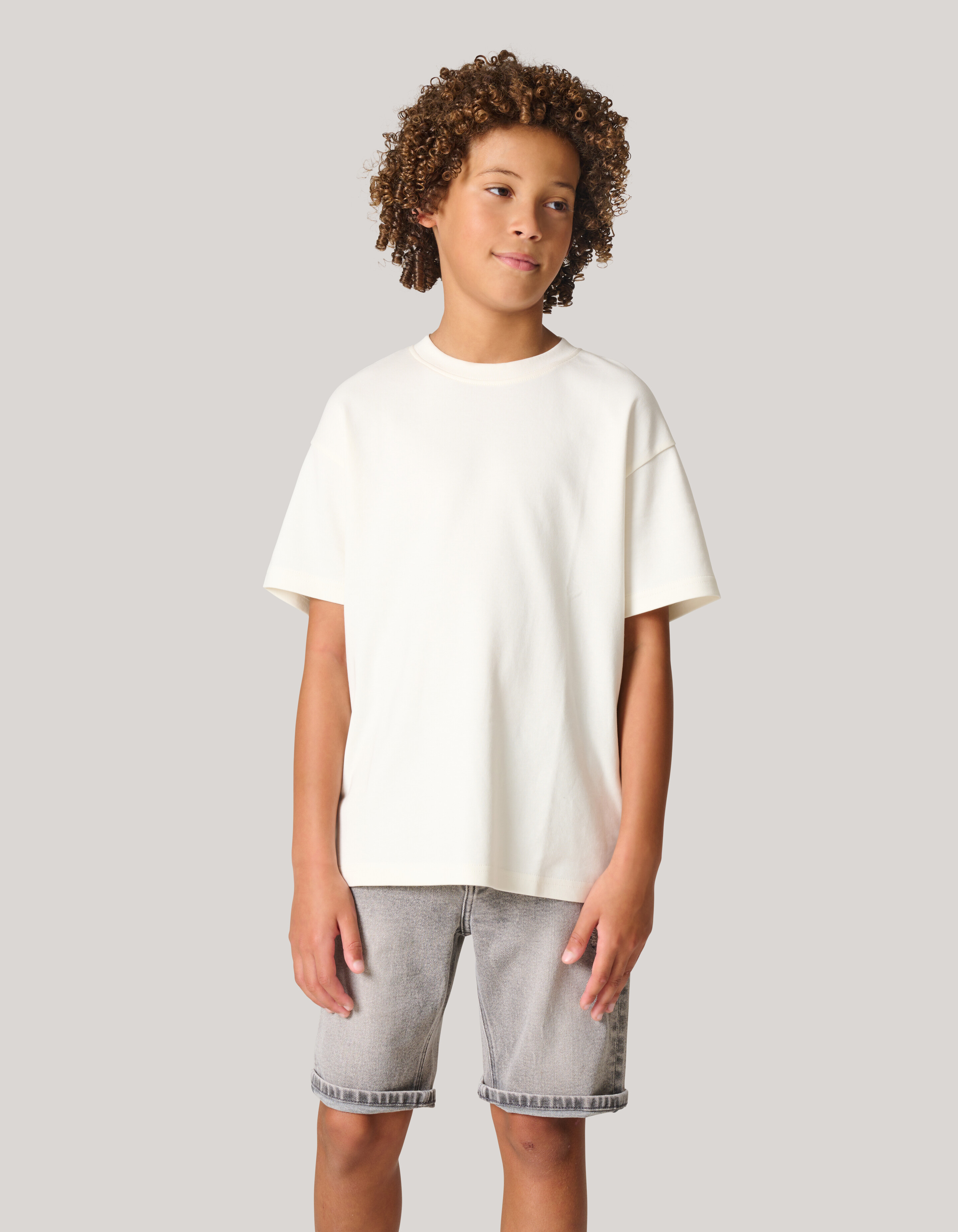 Frottee-Artwork-T-Shirt Off White SHOEBY BOYS