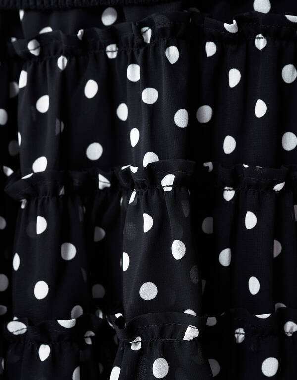 Polkadot Minirock Schwarz SHOEBY GIRLS