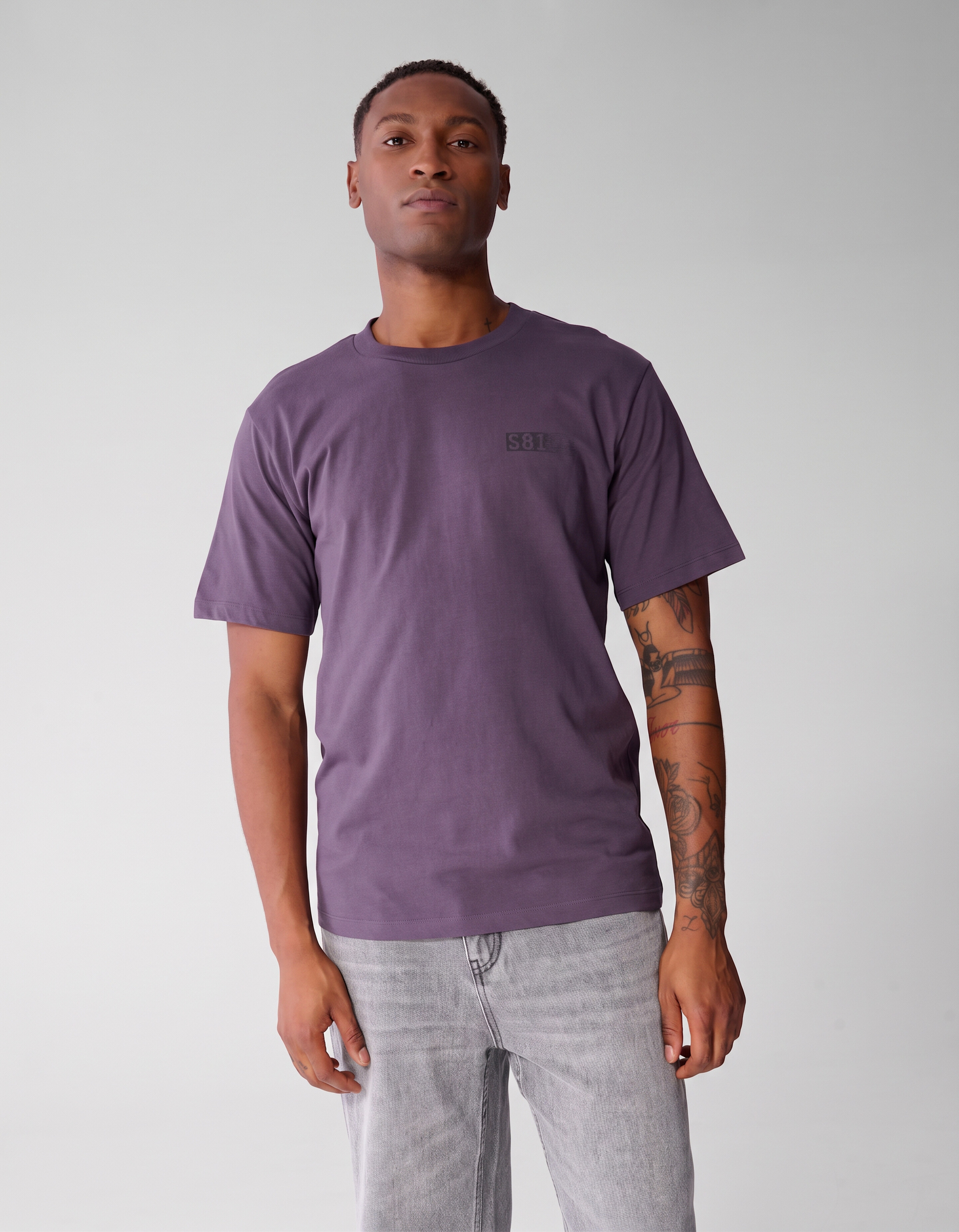 Einfarbiges T-Shirt in Lila SHOEBY MEN
