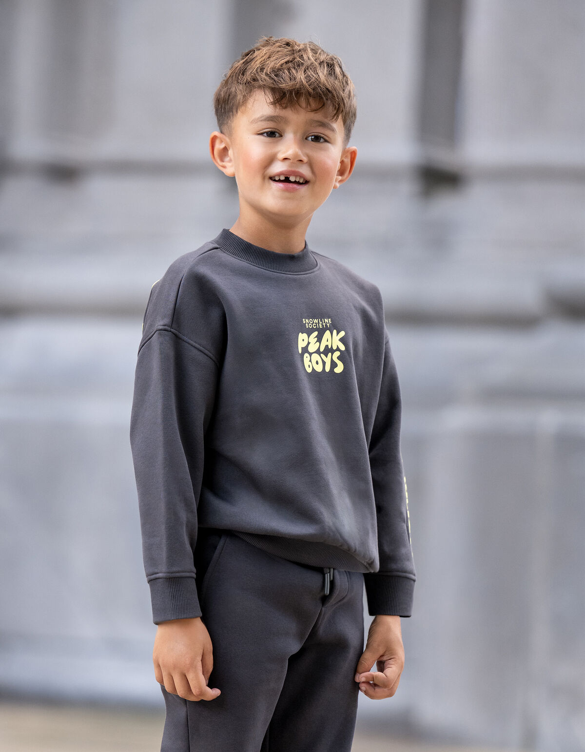 Peak Artwork Pullover Dunkelgrau SHOEBY BOYS