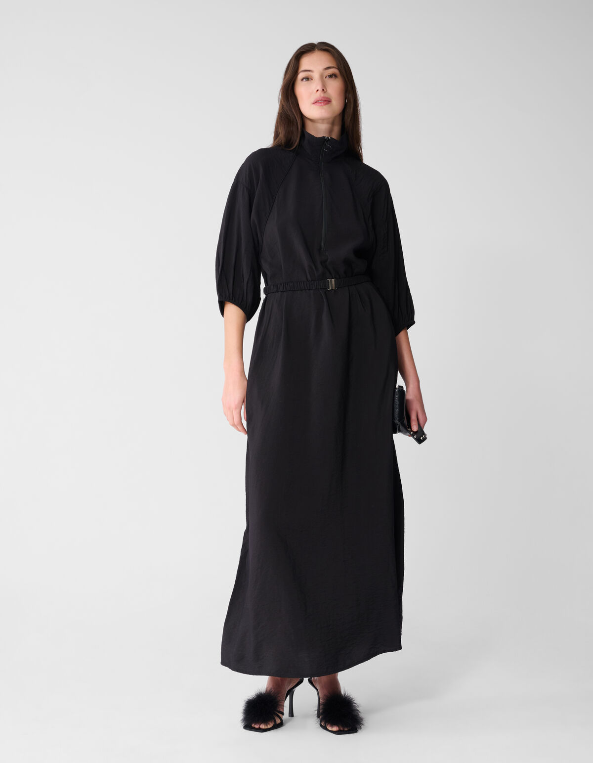 Sportlicher Trainingsanzug Maxi Kleid Schwarz SHOEBY WOMEN