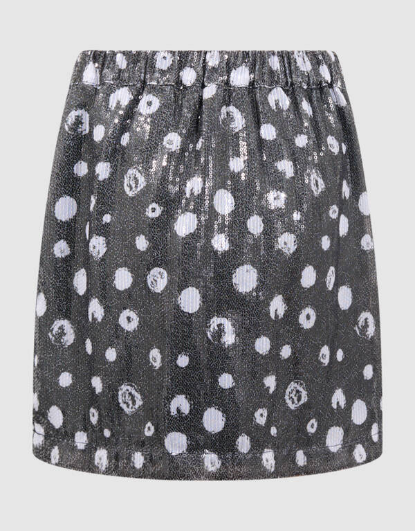 Polkadot Paillettenrock Schwarz SHOEBY GIRLS