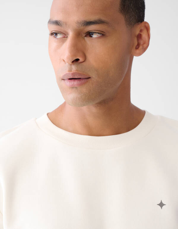 Glitzernder Pullover Off White SHOEBY MEN