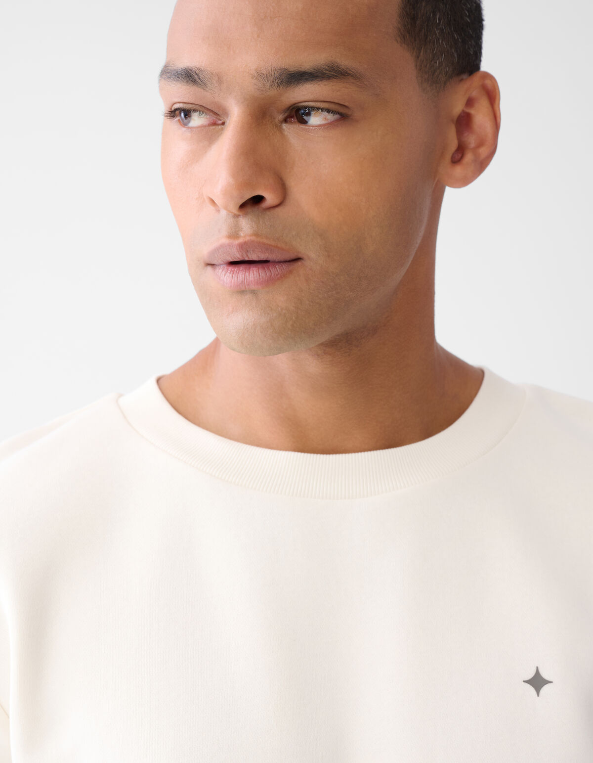 Glitzernder Pullover Off White SHOEBY MEN