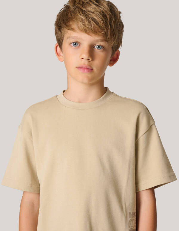 Schweres Basic-T-Shirt Beige SHOEBY BOYS