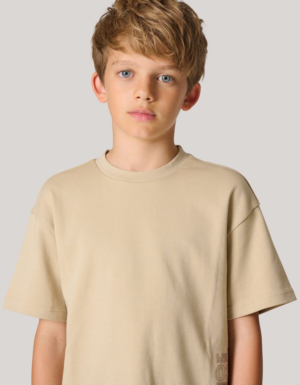 Schweres Basic-T-Shirt Beige SHOEBY BOYS