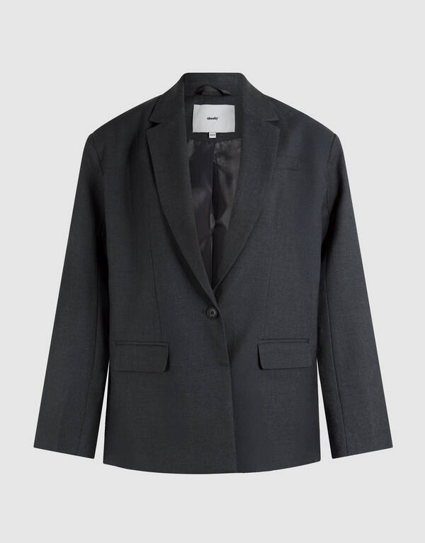 &Uuml;bergro&szlig;er Blazer Dunkelgrau SHOEBY WOMEN