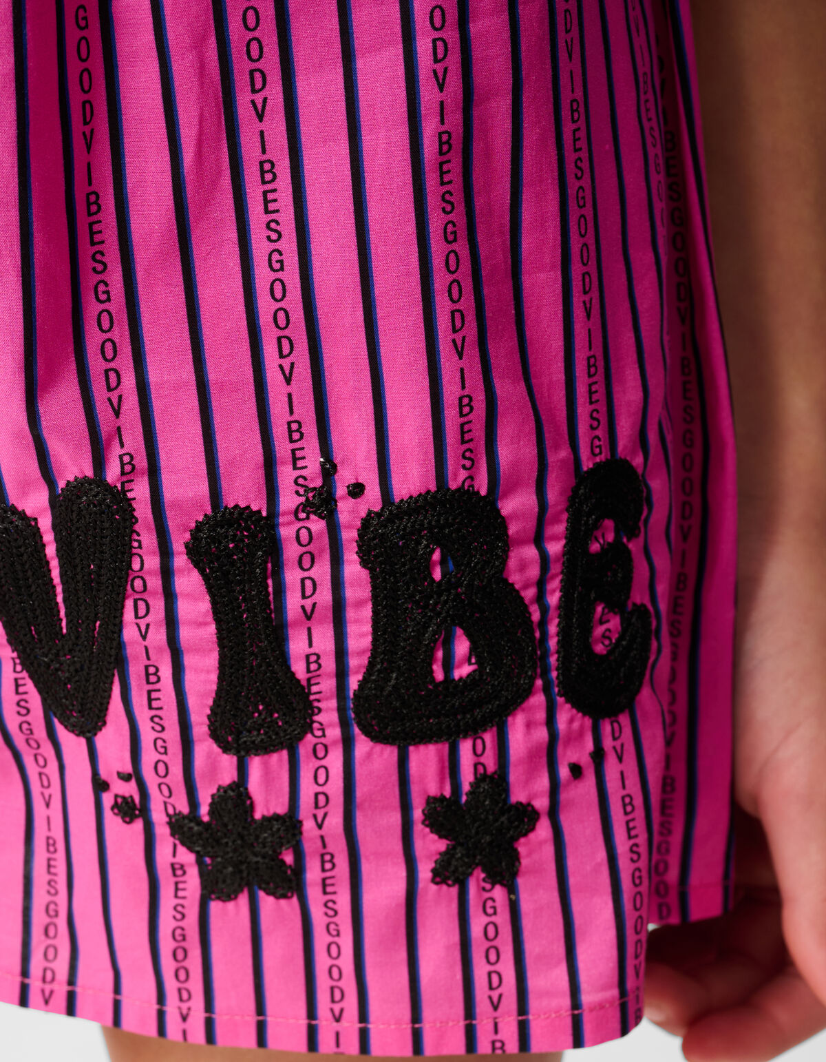 Vibe Nadelstreifen Short Hellrosa SHOEBY GIRLS