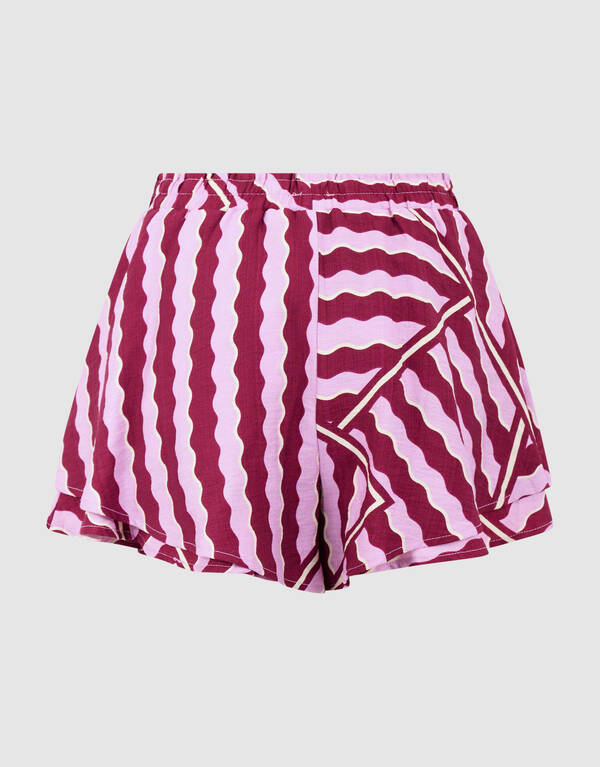 Shorts mit Wellenmuster Rosa/Lila SHOEBY WOMEN