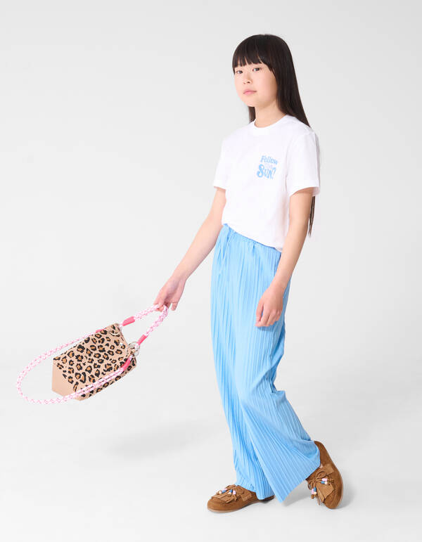Pliss&eacute; Weite-Hose Blau SHOEBY GIRLS