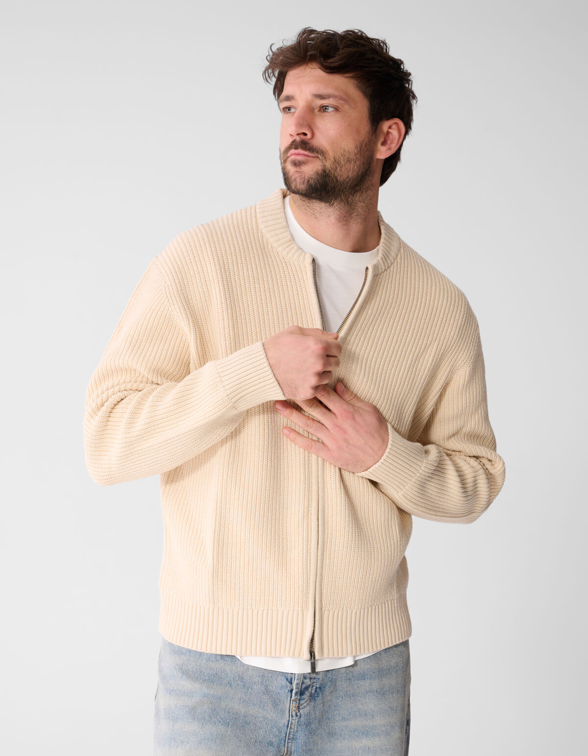 Strickjacke Sand SHOEBY MEN