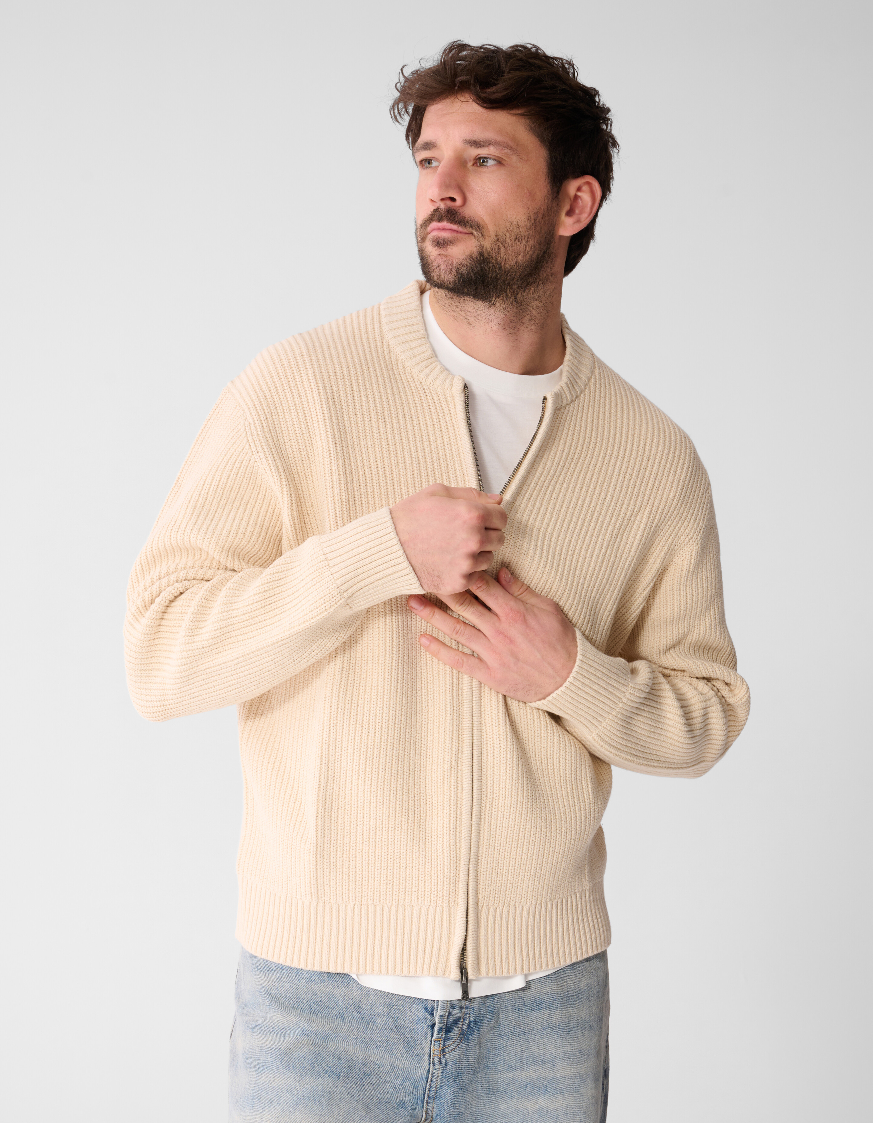 Strickjacke Sand SHOEBY MEN