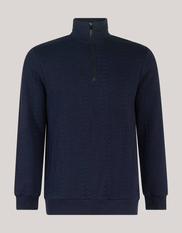 Pullover mit Rei&szlig;verschluss Dunkelblau SHOEBY MEN