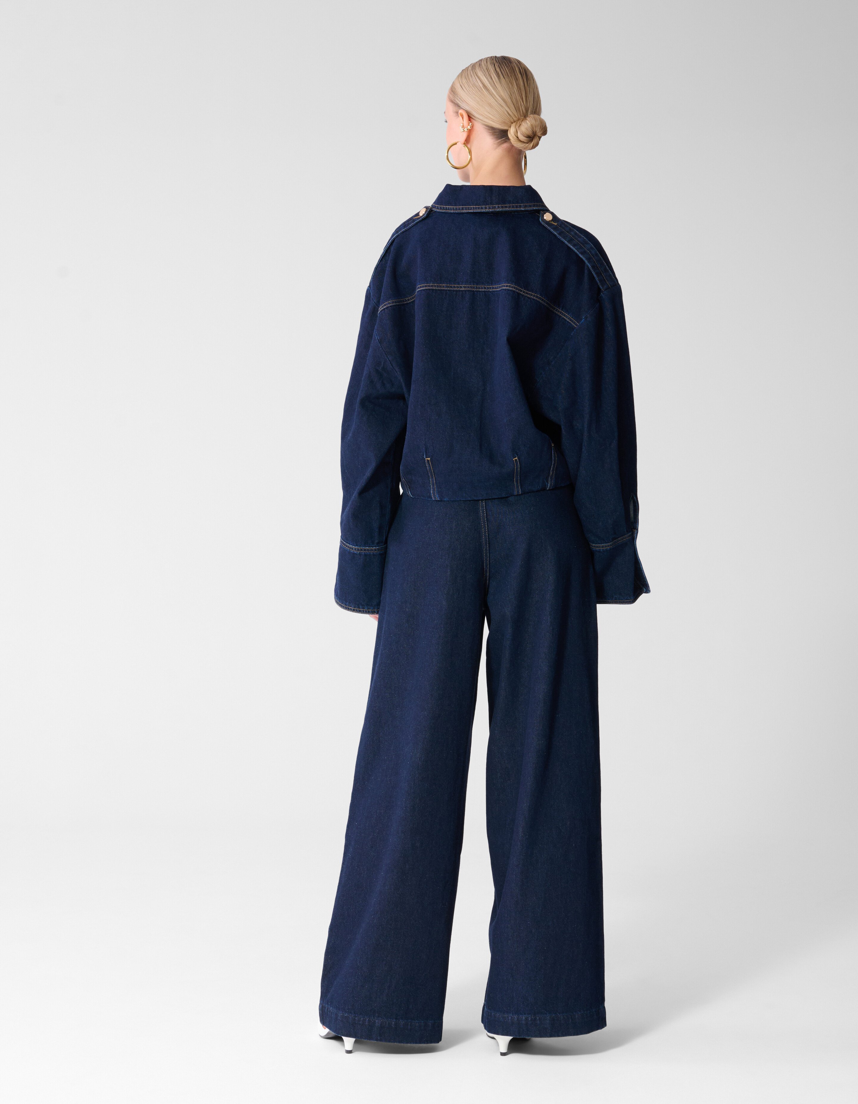 Jeans mit Falten, Knopfleiste und weitem Bein Dun SHOEBY WOMEN
