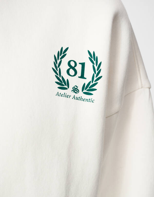 Social Club Artwork Pullover Gebrochen Wei&szlig; SHOEBY WOMEN