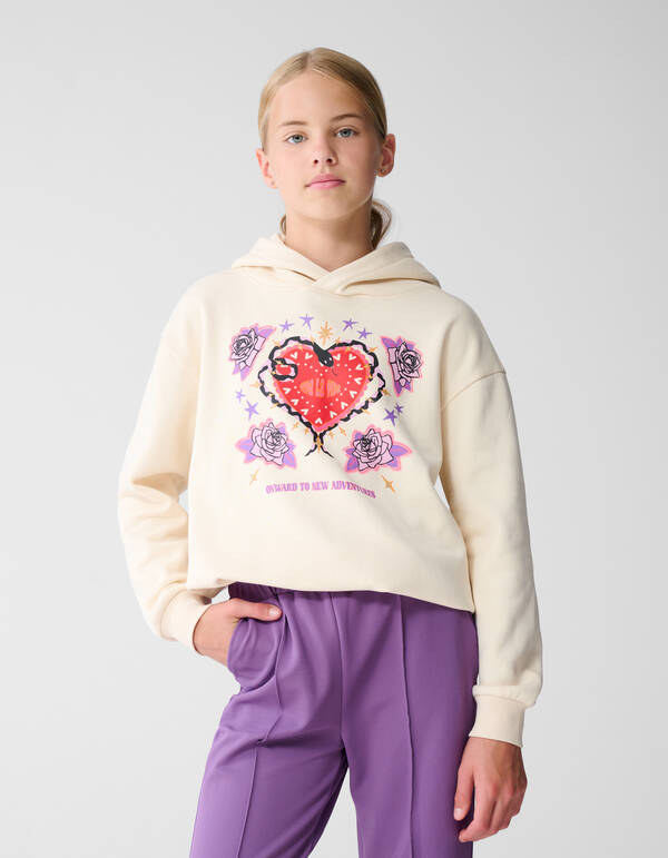 Vida Artwork Hoodie Off White SHOEBY GIRLS