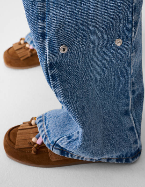 Jeans mit Falten und weitem Bein, blau SHOEBY GIRLS