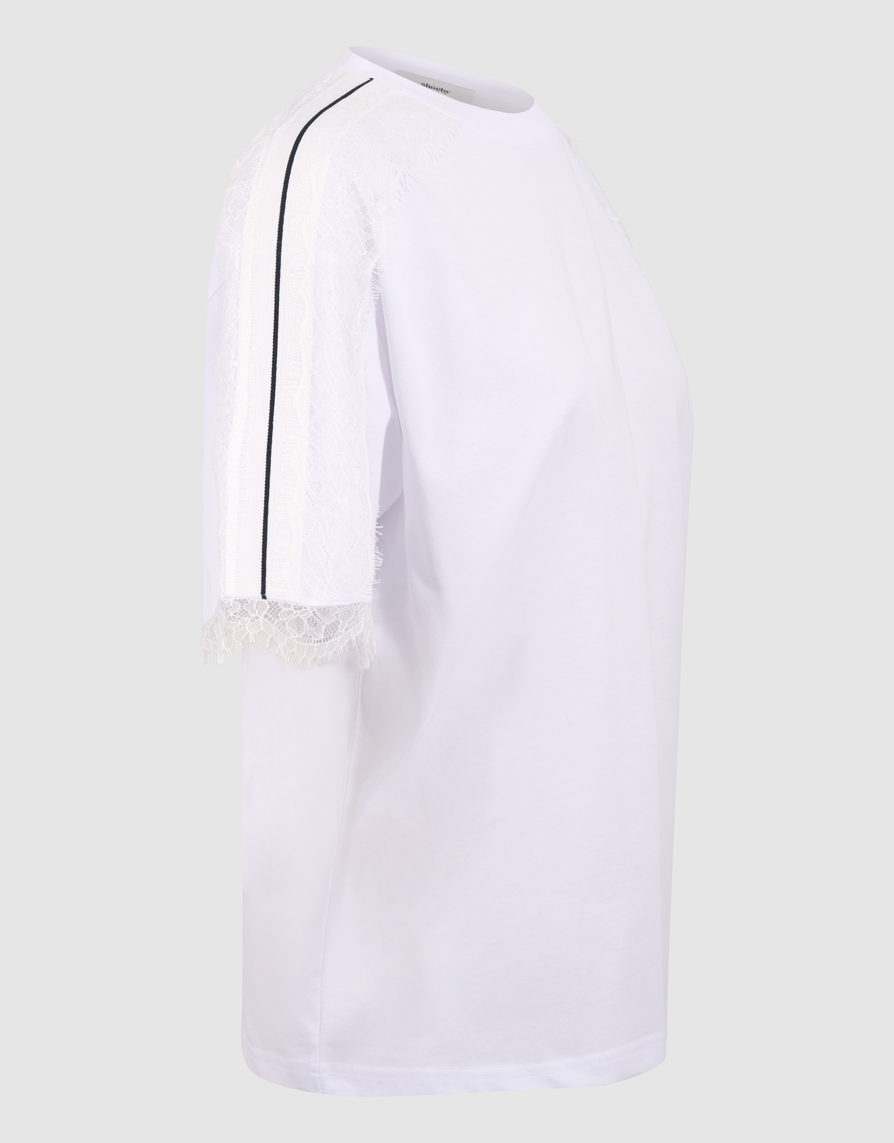 Kanten T-Shirt Wei&szlig; SHOEBY WOMEN