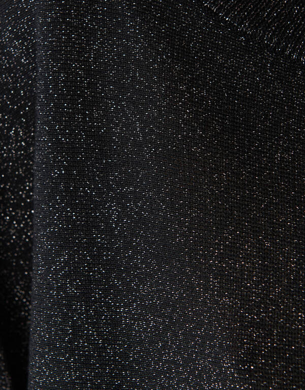 Glitzer-Fledermauspullover Schwarz SHOEBY WOMEN