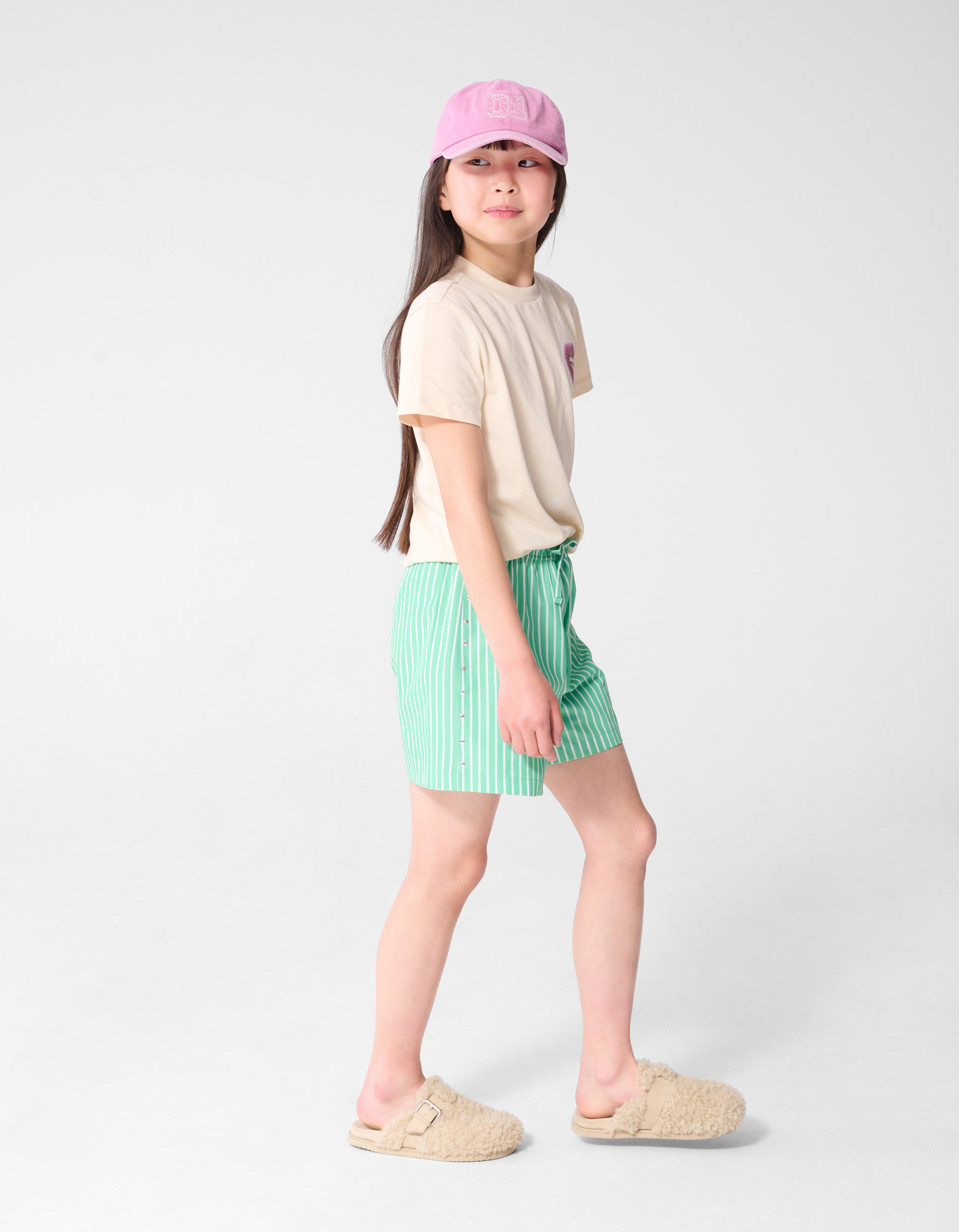 Pinstripe Nieten Kurz Gr&uuml;n SHOEBY GIRLS