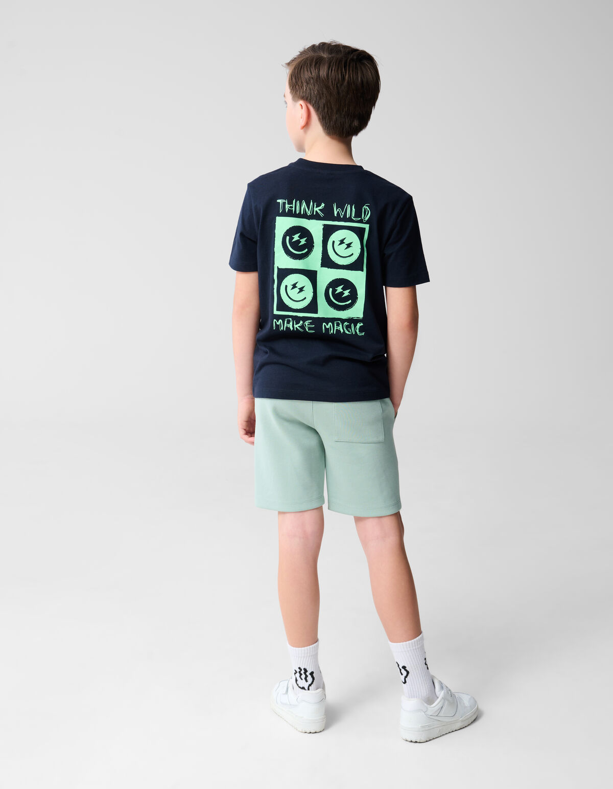 Smiley Artwork T-shirt Dunkelblau SHOEBY BOYS
