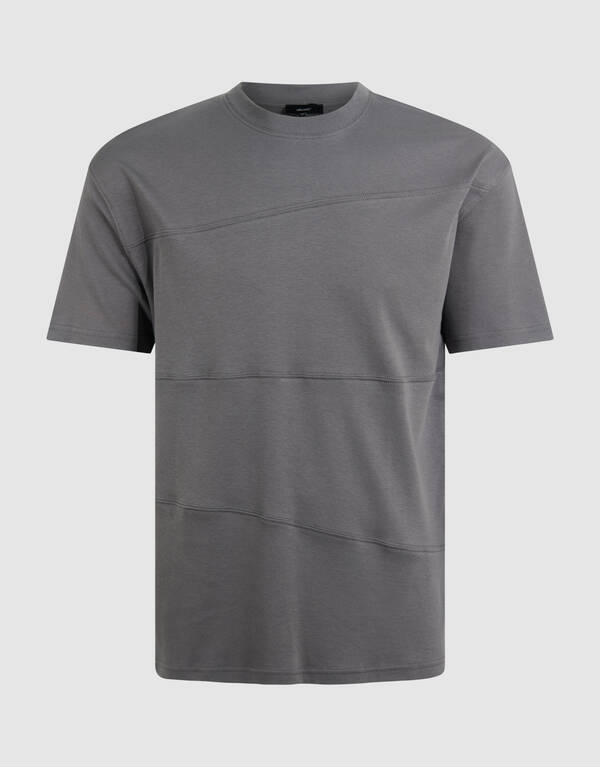 Mixed Lines Kunstwerk T-Shirt Dunkelgr&uuml;n SHOEBY MEN