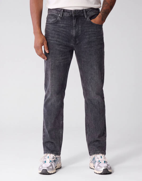Slim Straight Fit Jeans Dunkelgrau L34 SHOEBY MEN