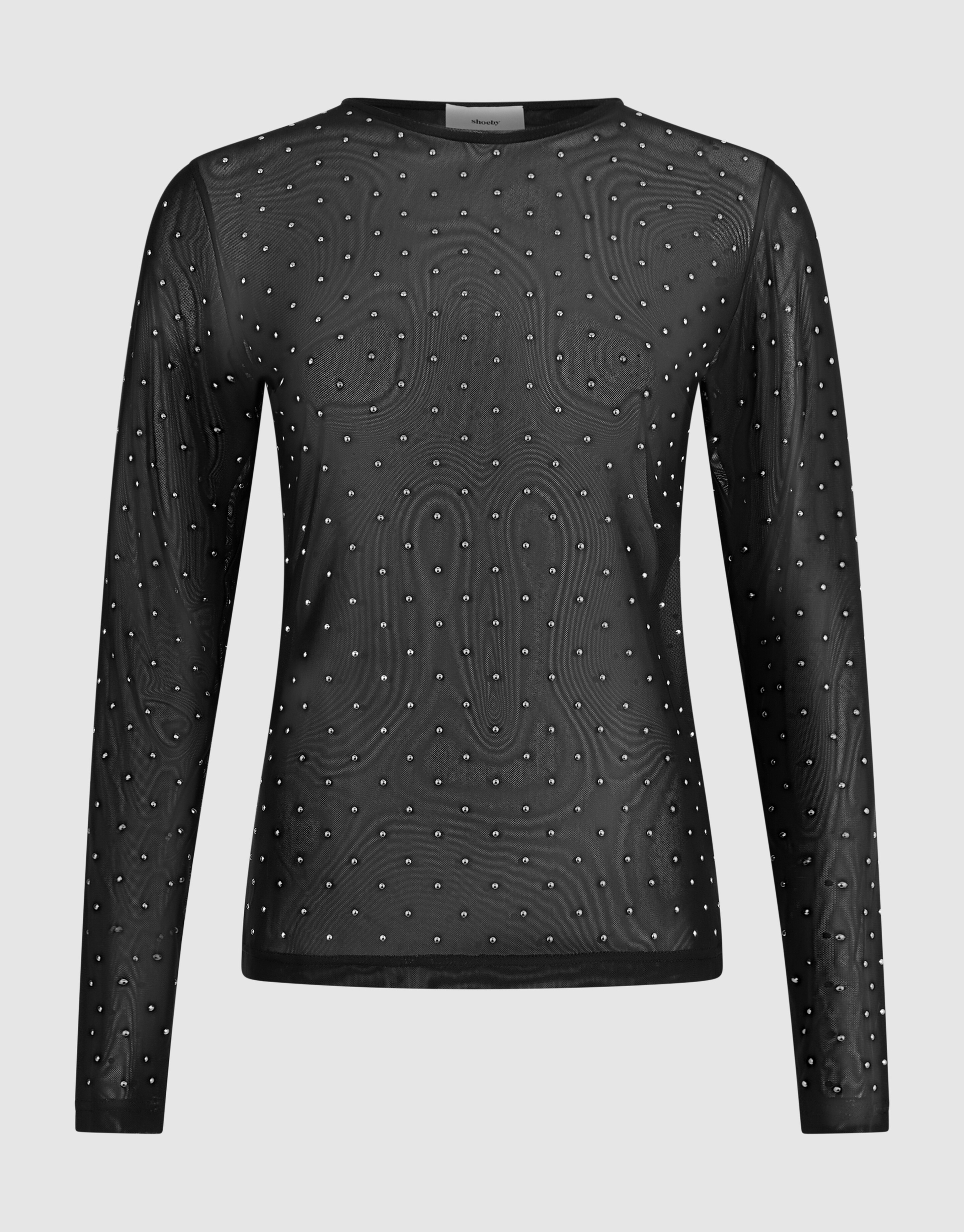 Studded Mesh Top Zwart SHOEBY WOMEN