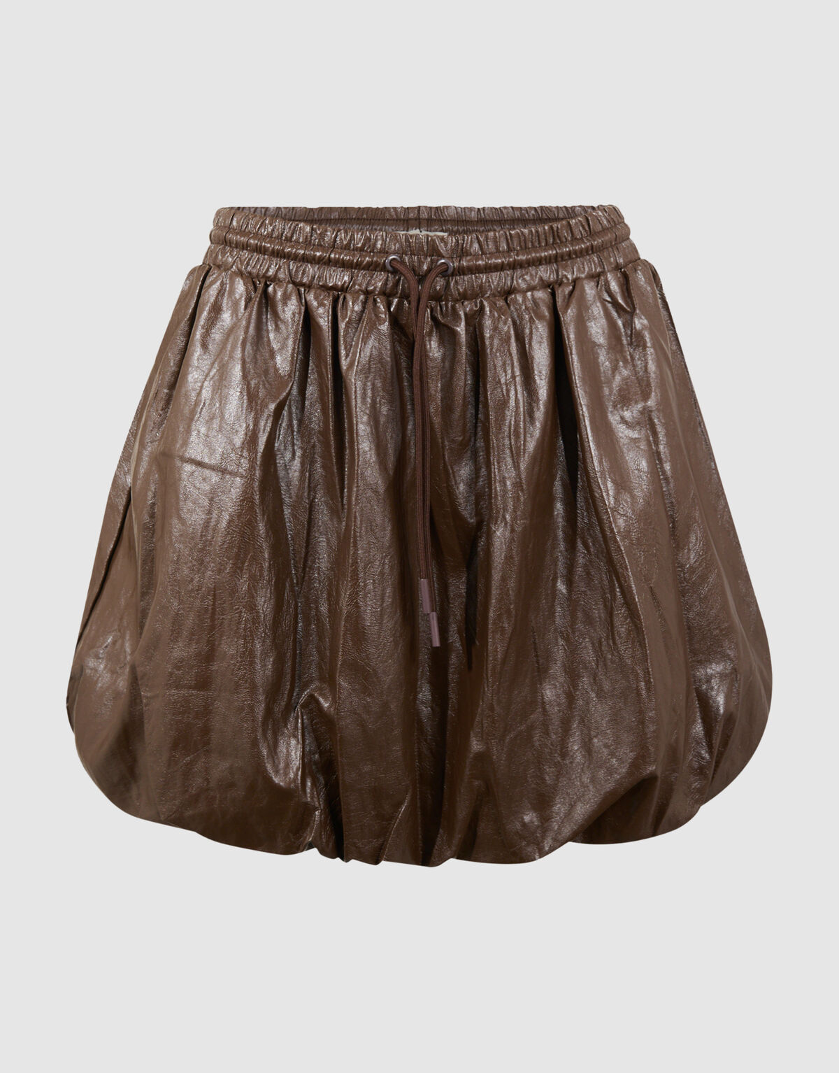 Vegan Leder Balloon Fit Minirock Braun SHOEBY WOMEN