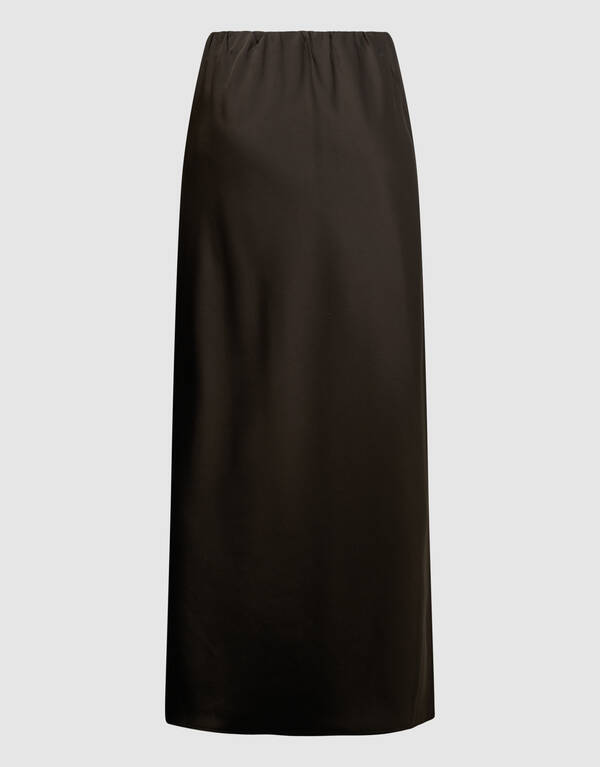 Satten Maxirock Dunkelbraun von Lonneke SHOEBY WOMEN