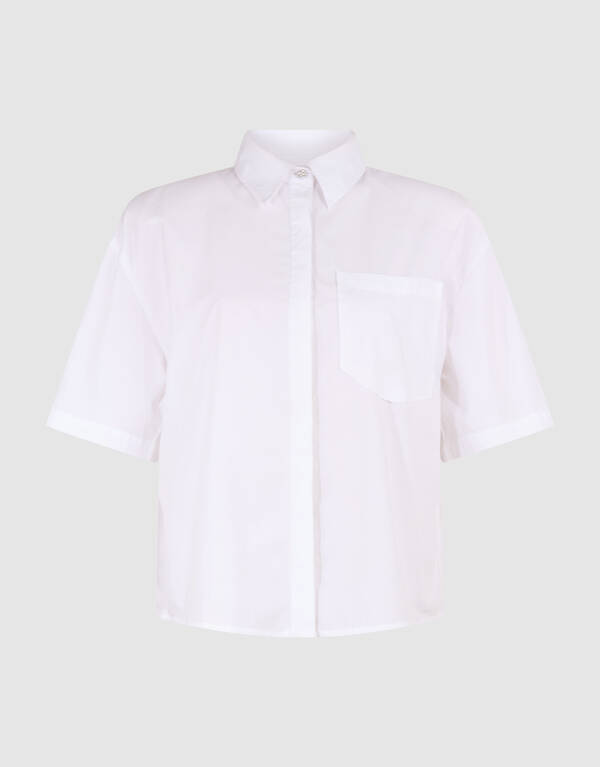 Oversized Solid Bluse Wei&szlig; SHOEBY WOMEN