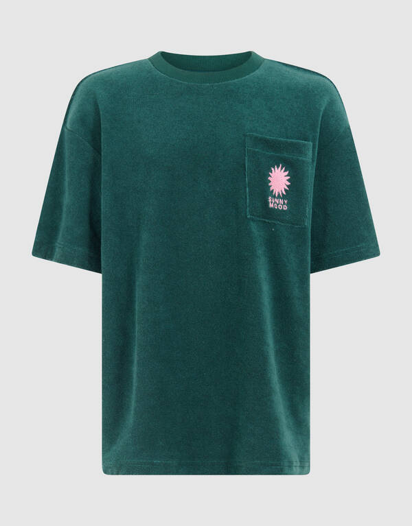 Towling T-shirt Dunkelgr&uuml;n SHOEBY BOYS