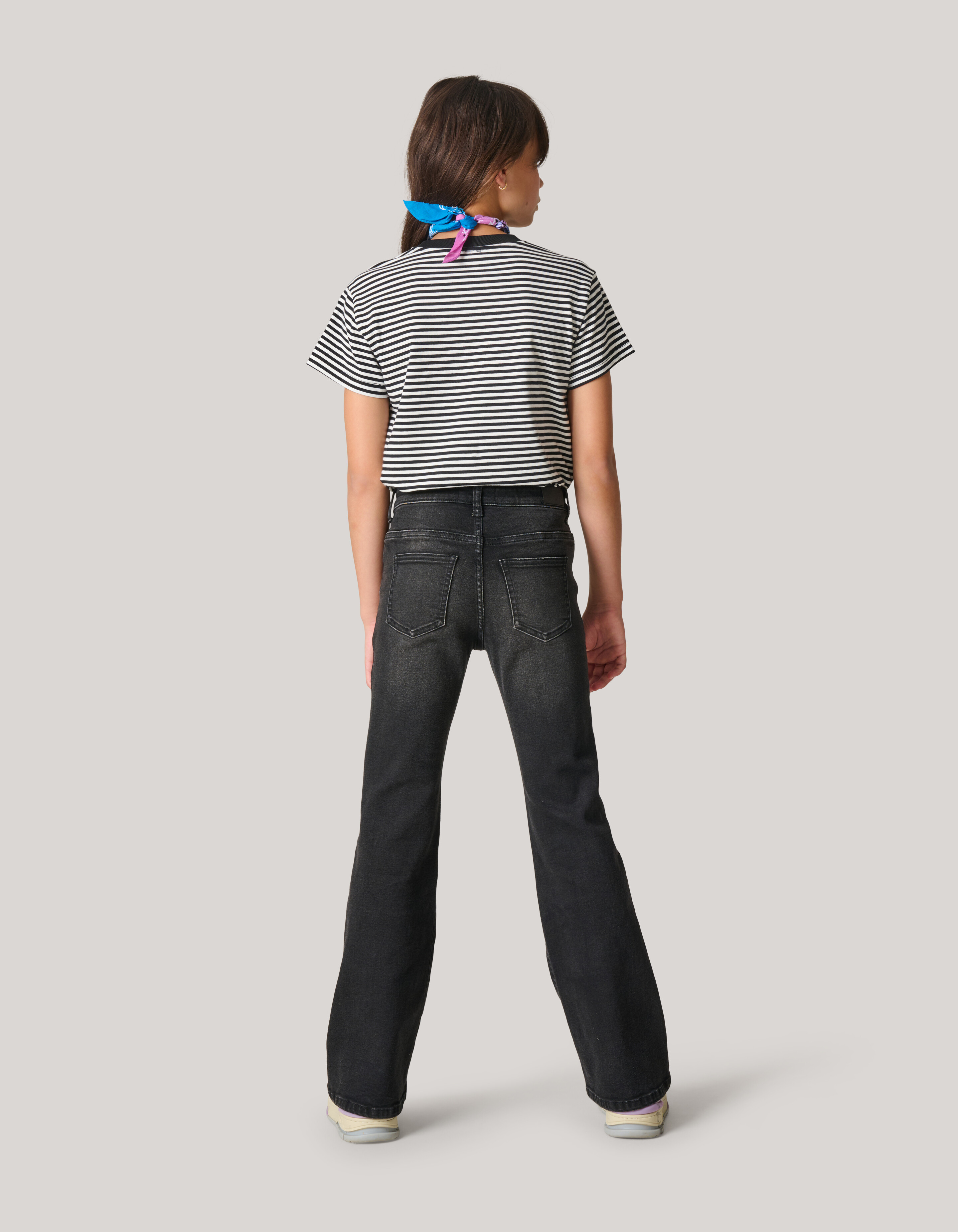 Flared Denim Jeans Schwarz SHOEBY GIRLS