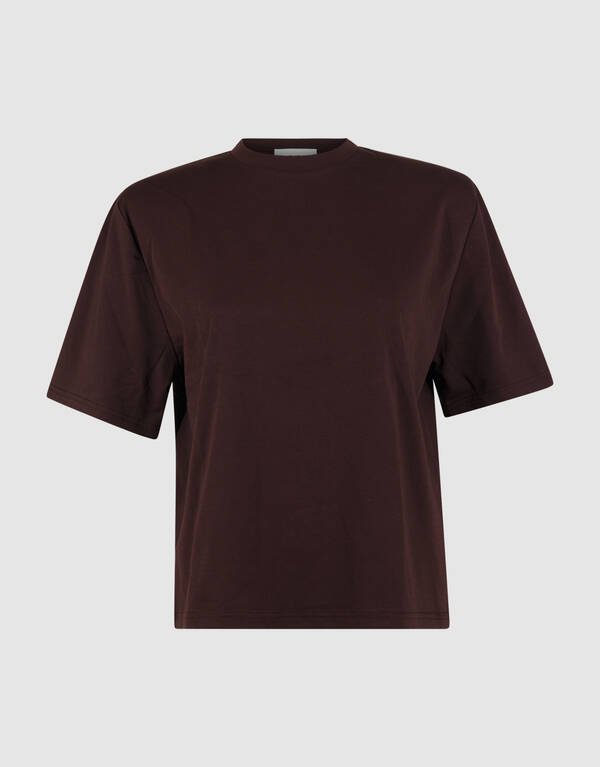 Gepolstertes T-Shirt Dunkelbraun SHOEBY WOMEN