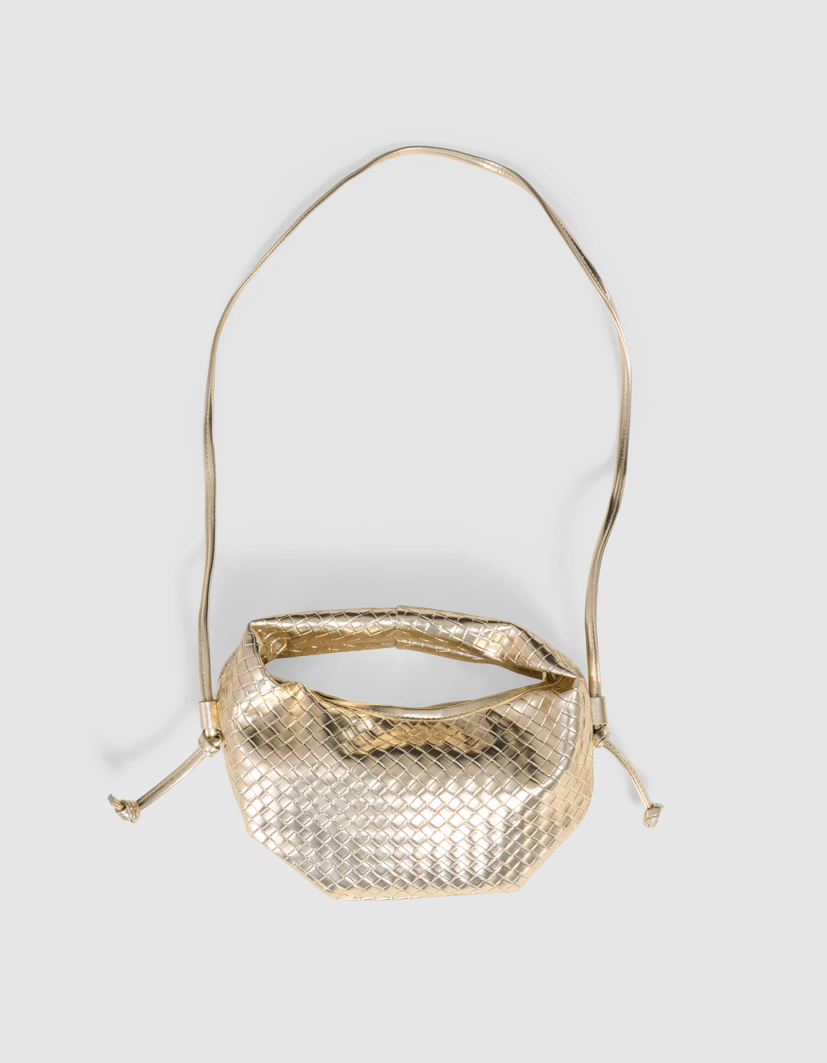 Kleine Geflochtene Tasche Gold SHOEBY ACCESSOIRES