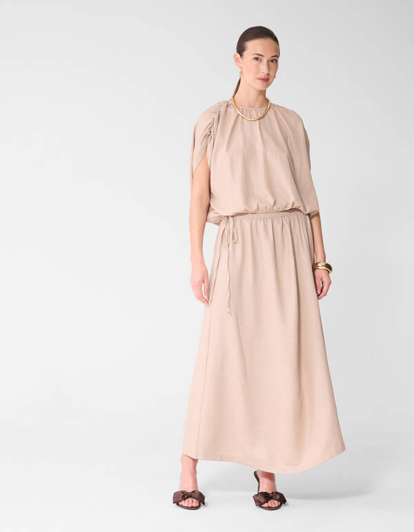 Glitzerndes, kurzes Twist-Top in Sandfarben SHOEBY WOMEN