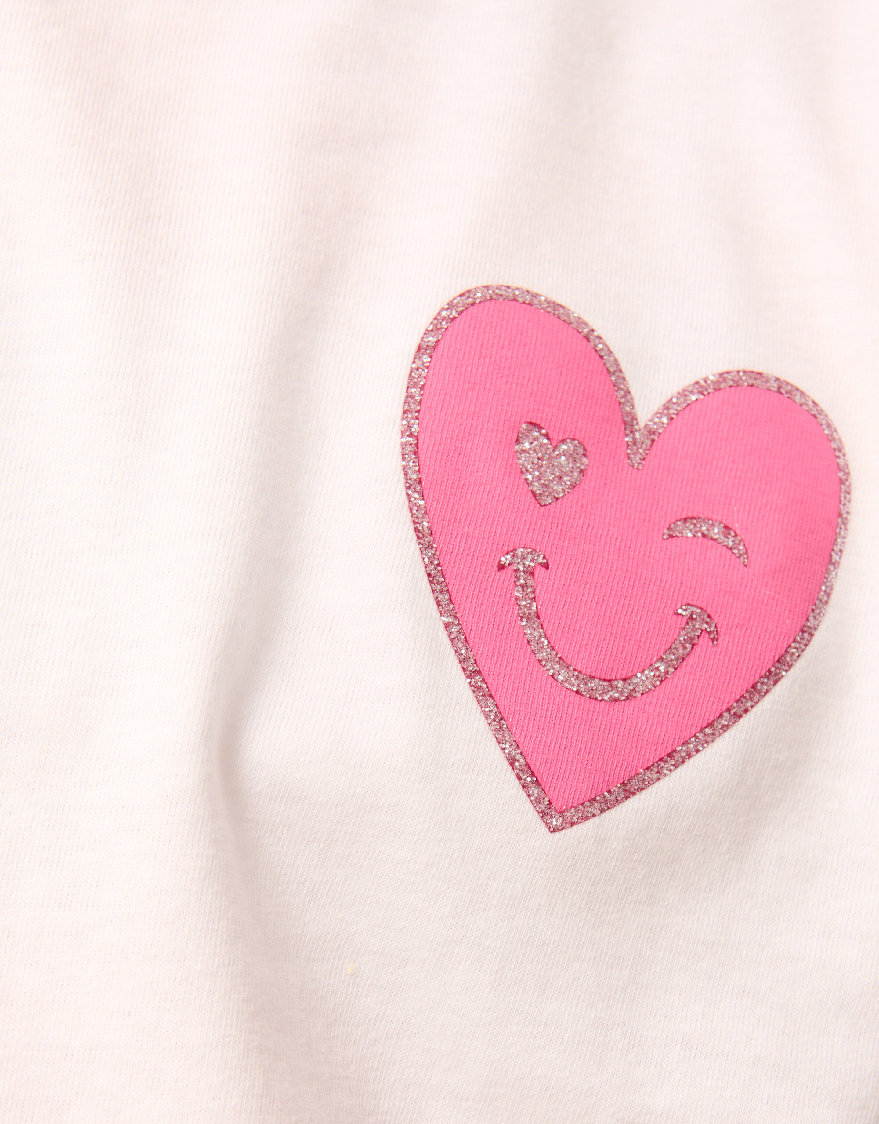 Smiley Herz T-shirt Weiß SHOEBY GIRLS