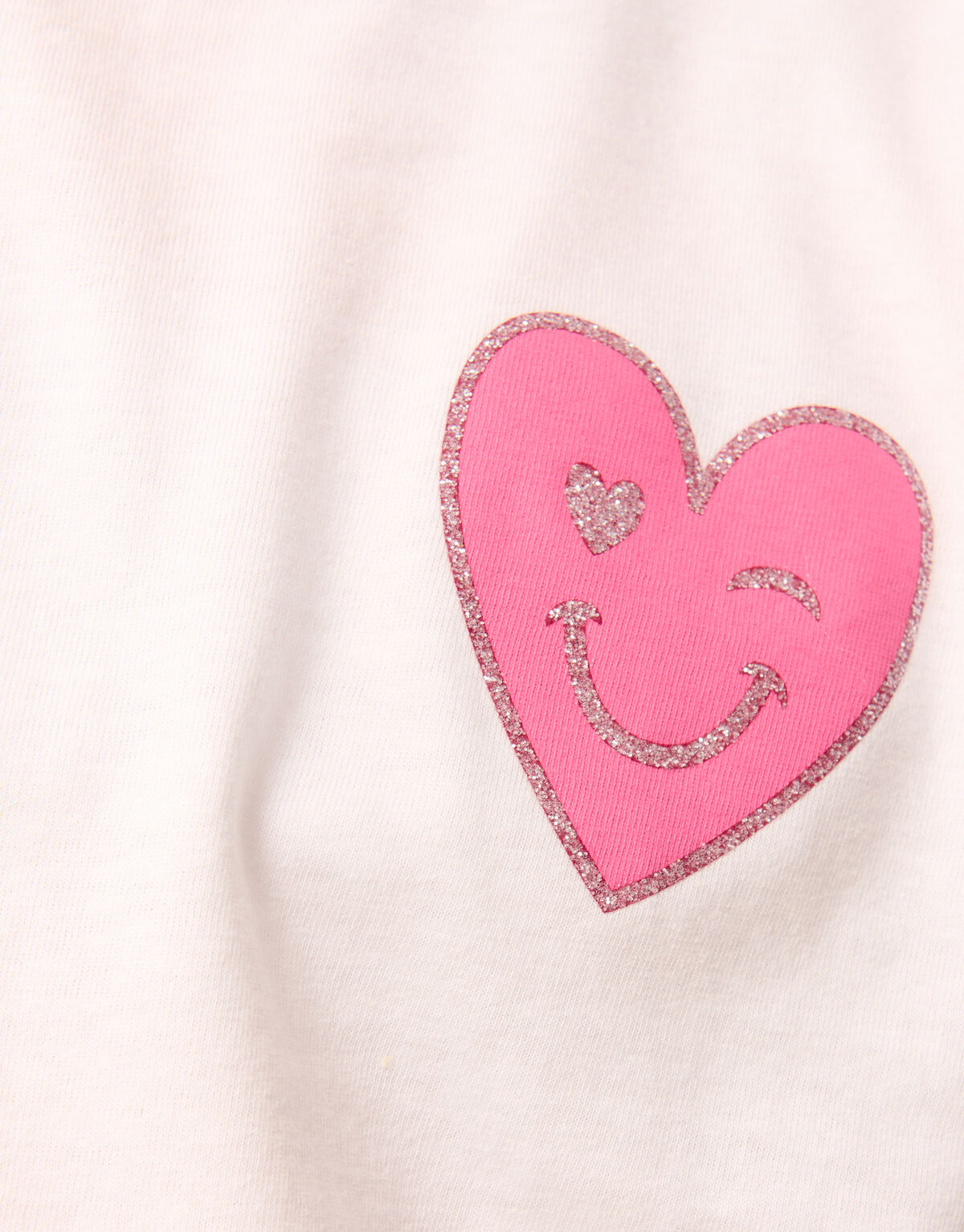 Smiley Herz T-shirt Weiß SHOEBY GIRLS