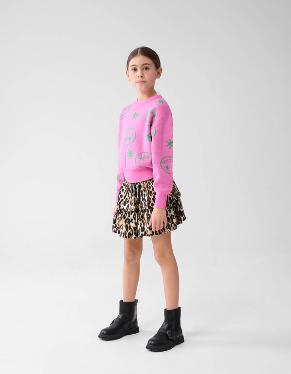 Smiley Strickpullover Rosa SHOEBY GIRLS