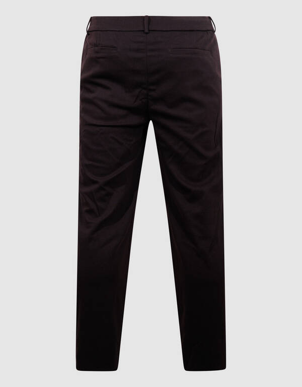 Struktur Regular Fit Hose Dunkelbraun SHOEBY MEN